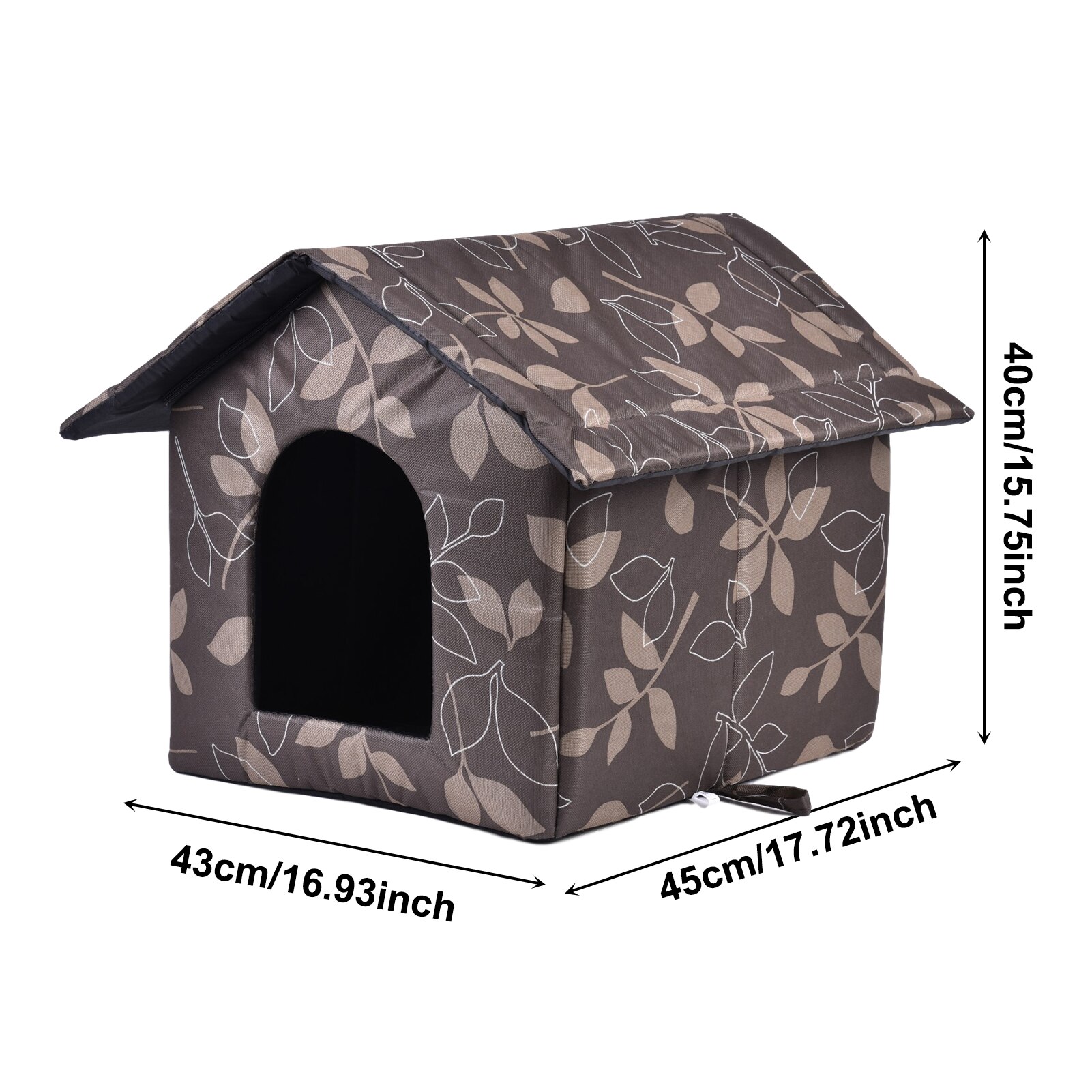 Casa para perro y gato impermeable para exteriores, productos para mascotas a prueba de viento, refugio cálido para perros y gatos: L