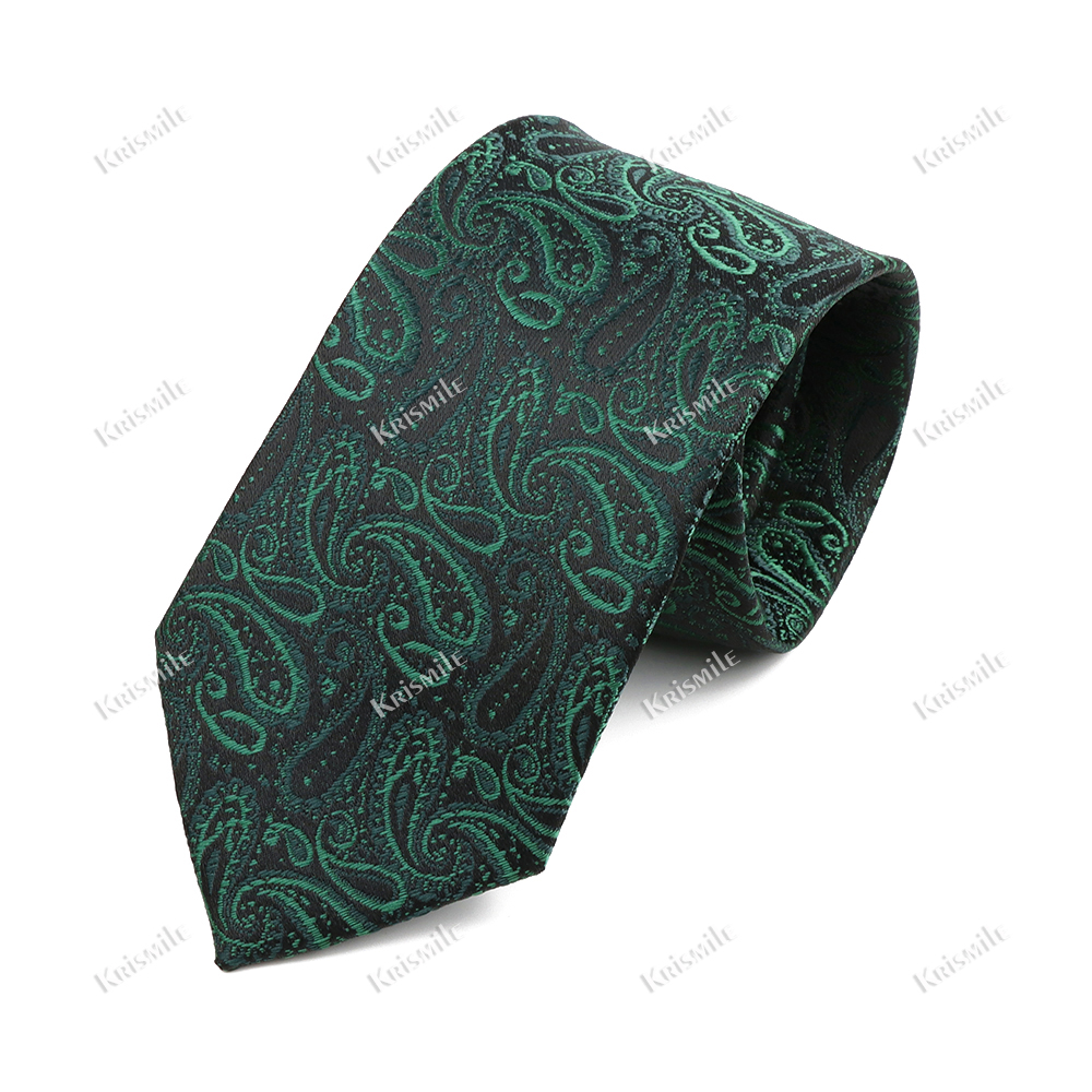 Paisley Mannen Stropdas Klassiek Rood Blauw Groen Luxe Jacquard Stropdas Bruiloft Dagelijkse Slijtage Bruidegom Shirt Pak Das