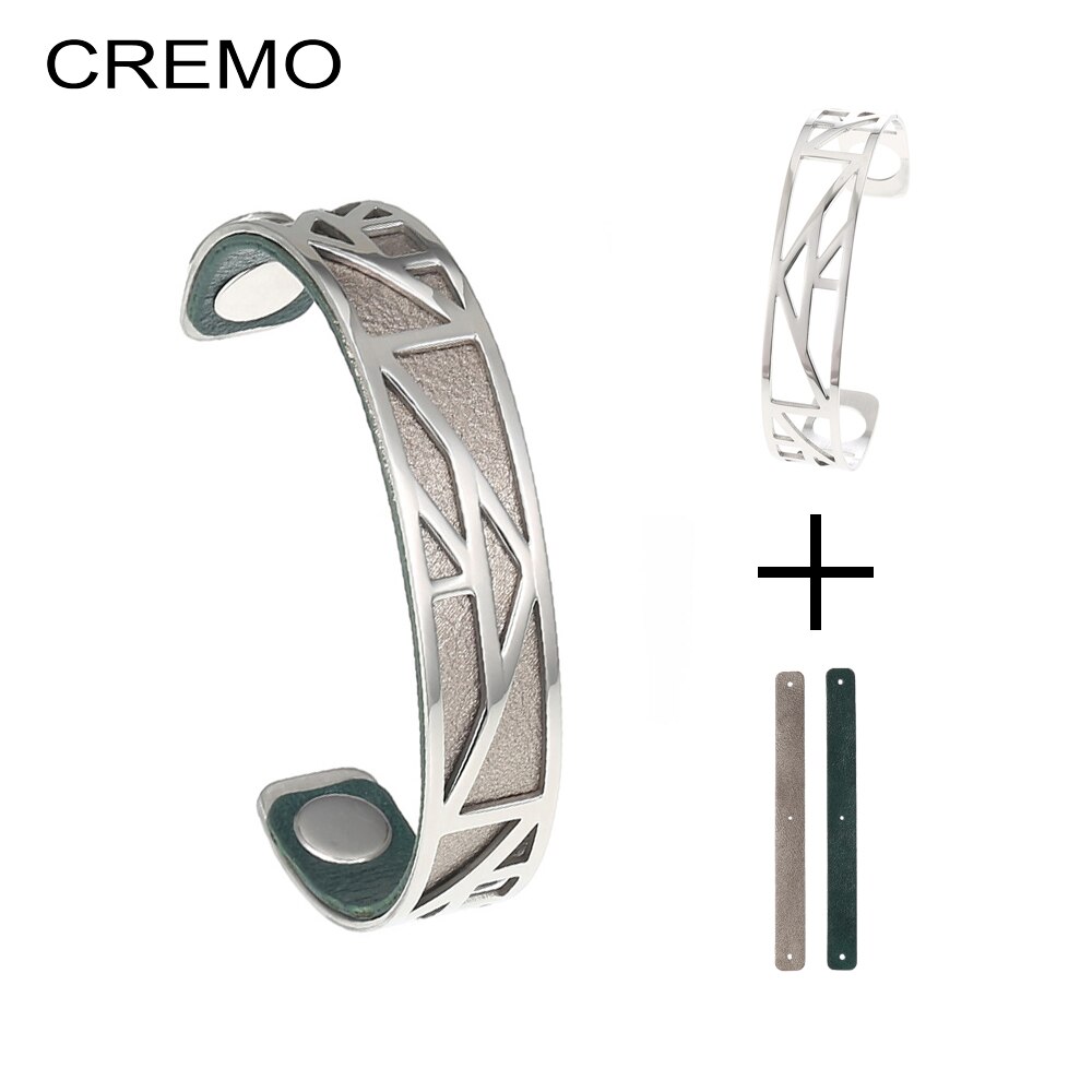 Cremo 2020 nova pirâmide egípcia pulseira & bangle para mulher intercambiáveis pulseira de couro bijoux