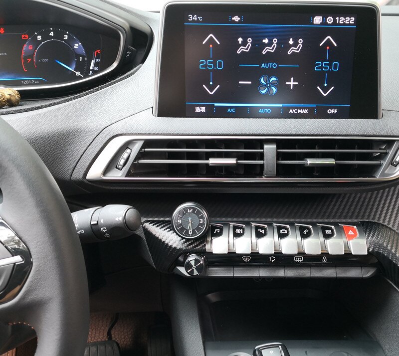 Bil quartz ur fatning ur bil interiør duft elektronik til peugeot 308 408 5008 4008 osv. ur tilbehør