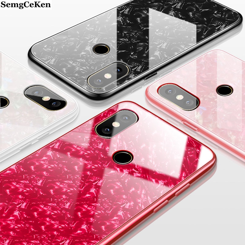 SemgCeKen Hard marmer gehard glas case voor huawei honor 8x max 8c 9 view note 10 v10 luxe beschermende telefoon hard terug coque