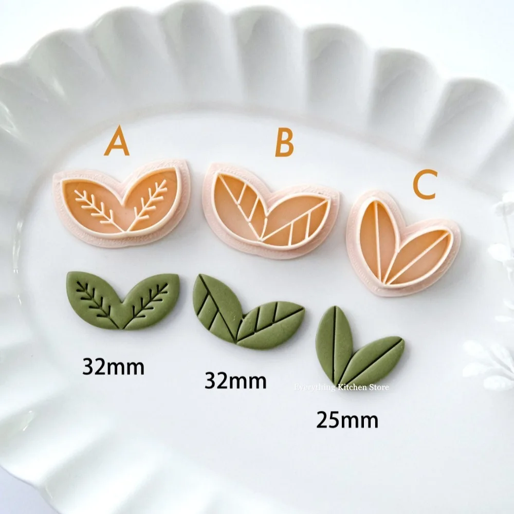 Cortador de arcilla polimérica con forma de Margarita y tulipán, herramientas de corte para modelado de joyería, pendientes de cerámica suave, broche de arcilla, hojas de flores, bricolaje