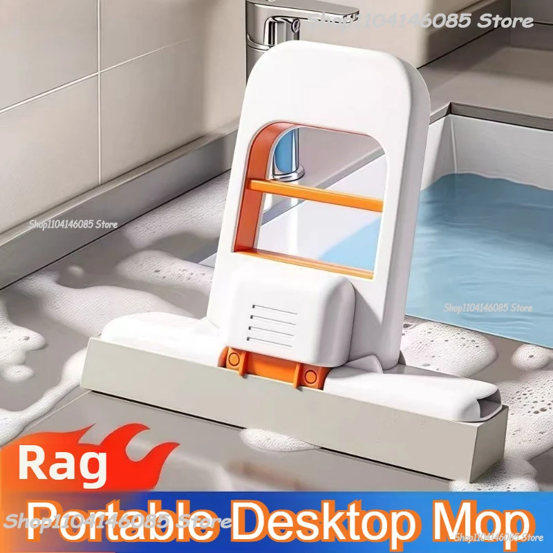 Mini-sponsmop Handvrije wasmoppen Mini draagbare superabsorberende dweil voor desktopvloer Badkamer Keuken Glas Autoreiniging