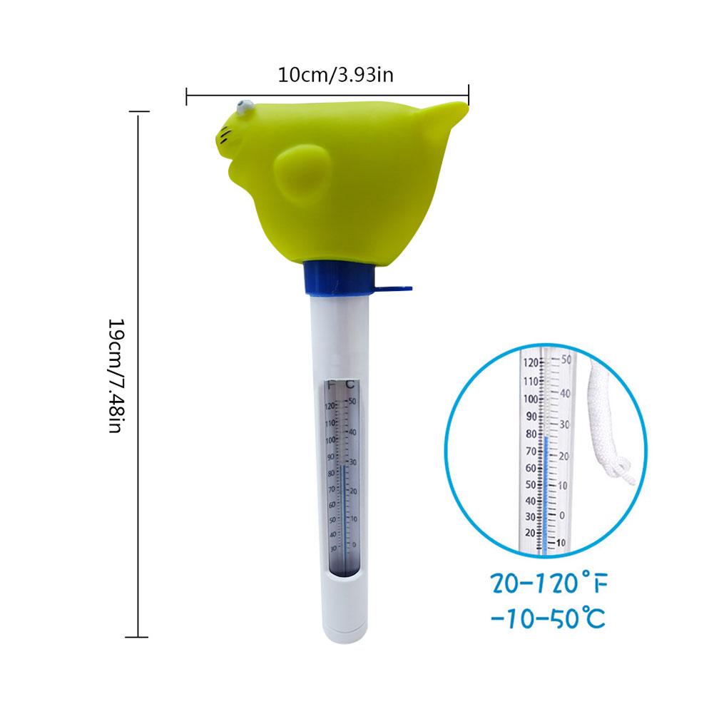 Flytande pool termometer tecknad form vatten termometrar för utomhus flytande pool badkar spadamm