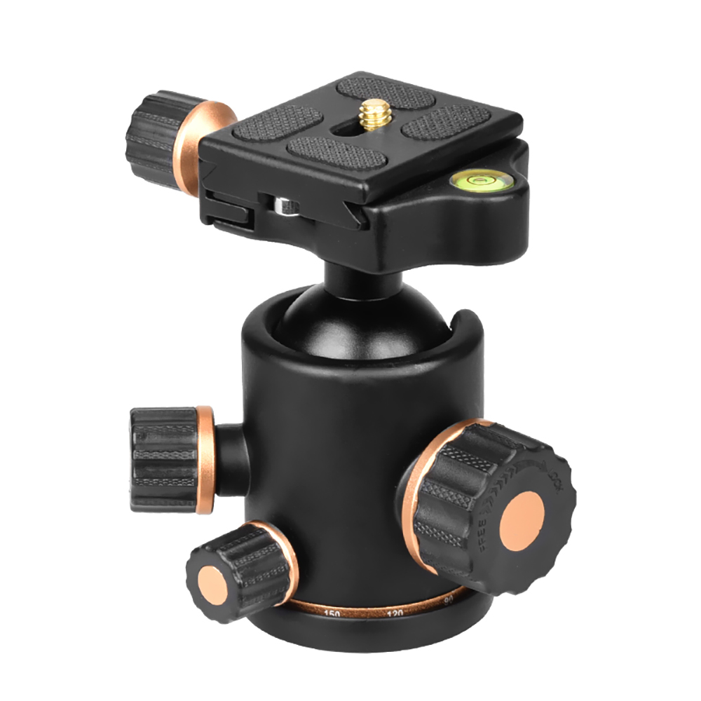 QZSD-02 aluminum alloy tripod ball head with camera quick release plate for tripod and digital SLR camera