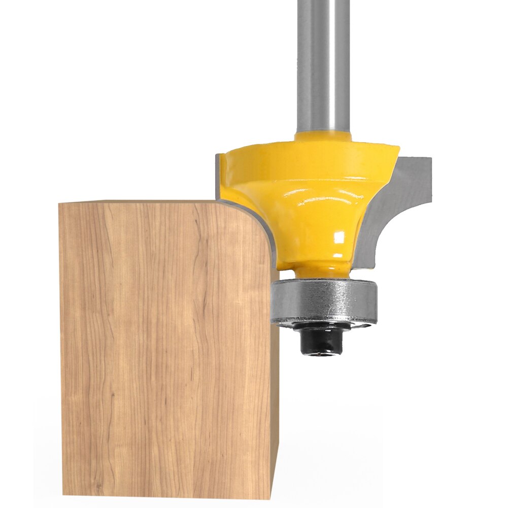 4 Stuks 6.35Mm 6Mm Schacht Hoek Ronde Over Rand Hout Router Bit 2 Fluit Hoek Ronde Cove Box bit Houtbewerking Tenon Cutter Tool