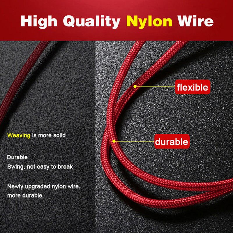 Nohon 2 In 1 Usb Kabel Micro 8Pin Usb Snel Opladen Kabels Voor Iphone 8X7 6 6S plus Ipad Ipod Samsung Nokia Nylon Draad
