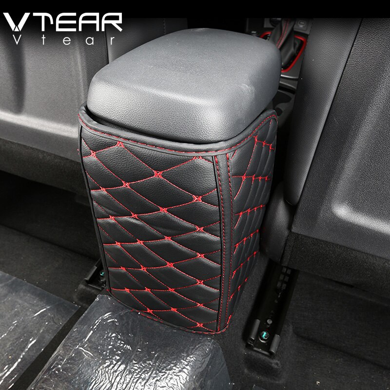 Vtear Voor Hyundai Kona Accessoires Encino Auto Armsteun Anti-Kick Pad Lederen Beschermhoes Auto Anti-Vuil mat
