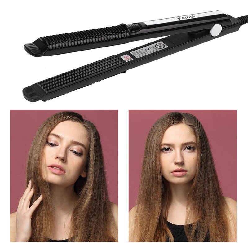 Electronic Hair Straightener Crimper Corn Plate Straightening Corrugated Iron Small Waves Hair Curler Styling Tool Accessory P46