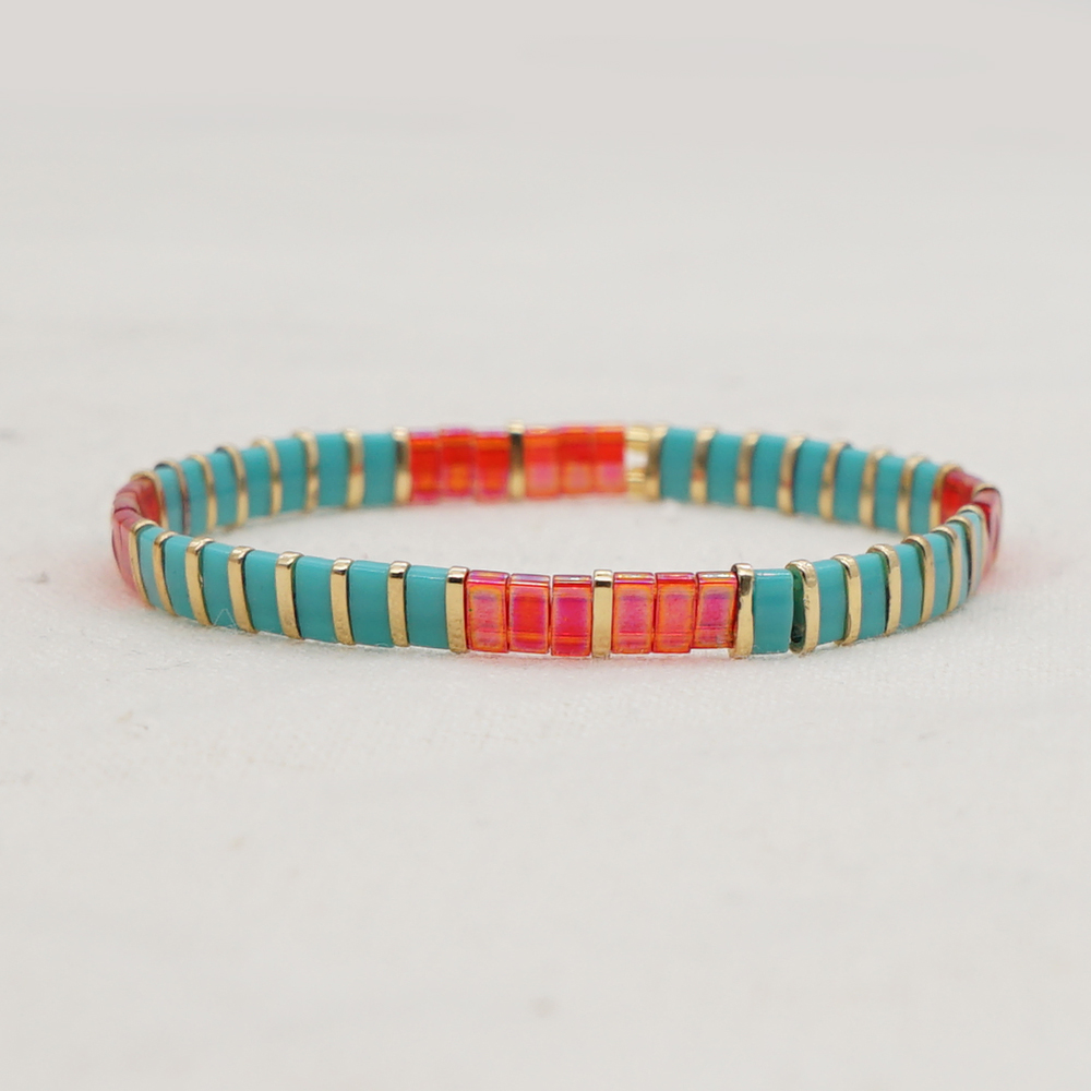 Go2BoHo Miyuki Tila Armband Mode-sieraden Ruby Turquoise Goud Gekleurde Kralen Multicolor Armbanden Voor Vrouwen Haar Sieraden