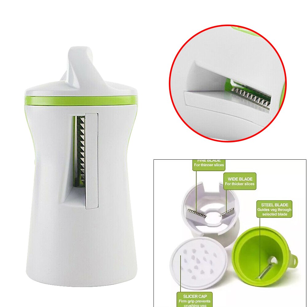 Multifunctionele Spiralizer Groentesnijders Dubbele Rasp Premium Noodle Cutter Courgette Pasta Spaghetti Maker Messenslijper 2