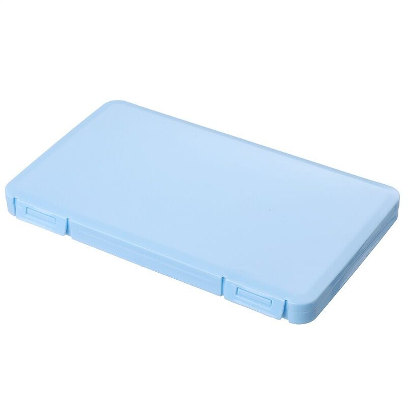 PP cajas de almacenamiento para mascarillas de estudiantes, a prueba de polvo, soporte portátil para mascarilla a prueba de humedad, funda para mascarilla portátil: blue