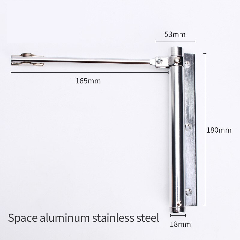 Simple Spring Automatic Door Closing Device Shutter Hinge Black Household Light Door Closing Device Furniture Hardware