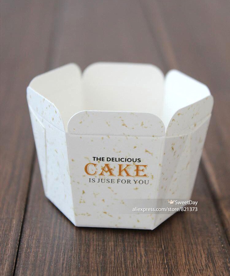 Papir bagning kopper cupcake sag, engangs muffin firkantede kage kop liners æsker etuier til bryllup fest forsyninger
