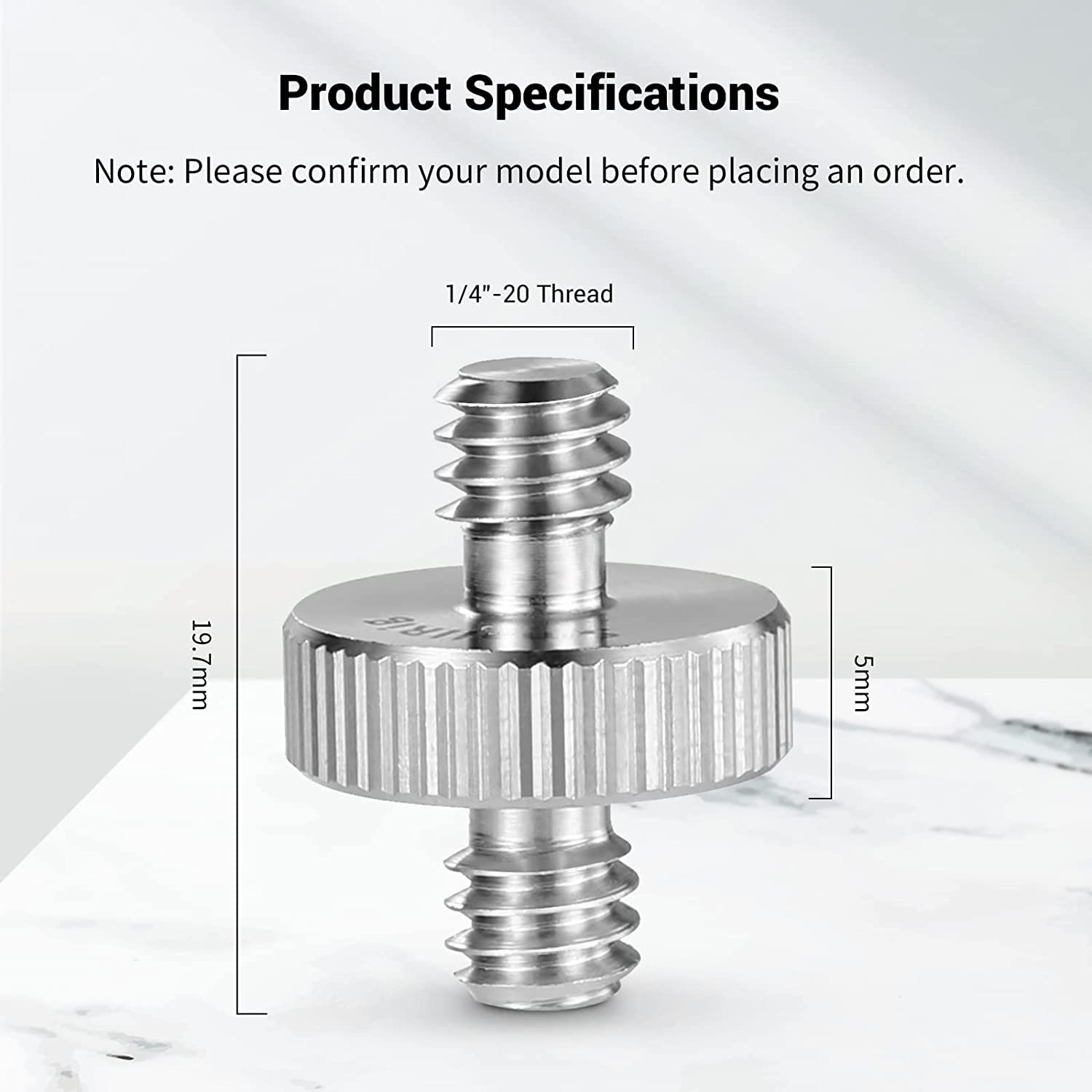 SmallRig 1/4 "robić 1/4" śruba z gwintem zewnętrznym adapter podwójna głowica stadnina dla klatka operatorska monitor doprowadziło mikrofon (zestaw 2 szt.)-828