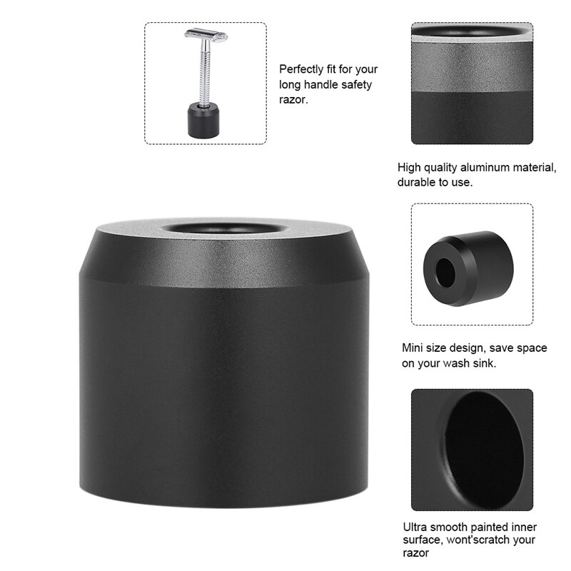 3 Pcs Shaving Safety Razor Stand, Alloy Double Edged , Long Handle