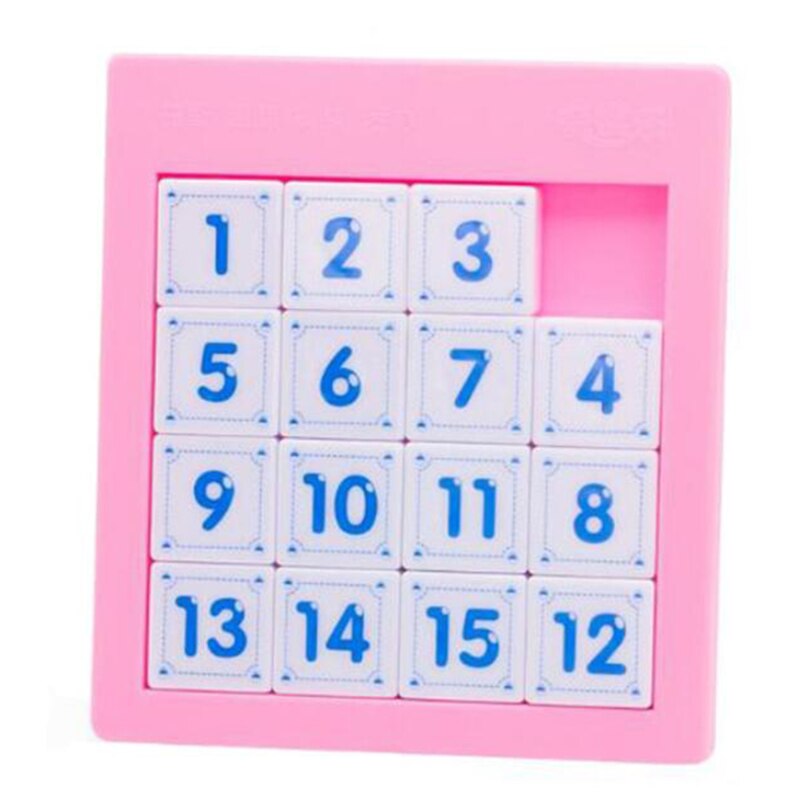 Liczby przesuwne puzzle Tangram liczenie zabawek łamigłówka edukacyjna inteligentne gry dla dzieci dzieci: Różowy