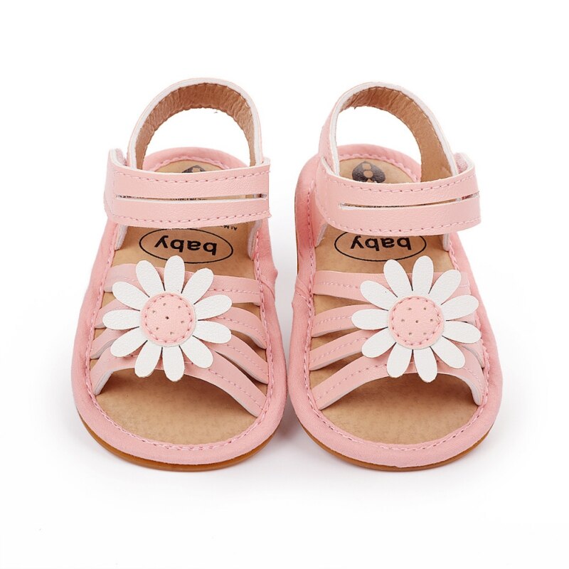 Sandaal Pasgeboren Baby Meisje Zomer Bloem Mode Zachte Zool Antislip Prinses Baby Schoenen Kinderen Strand Schoenen