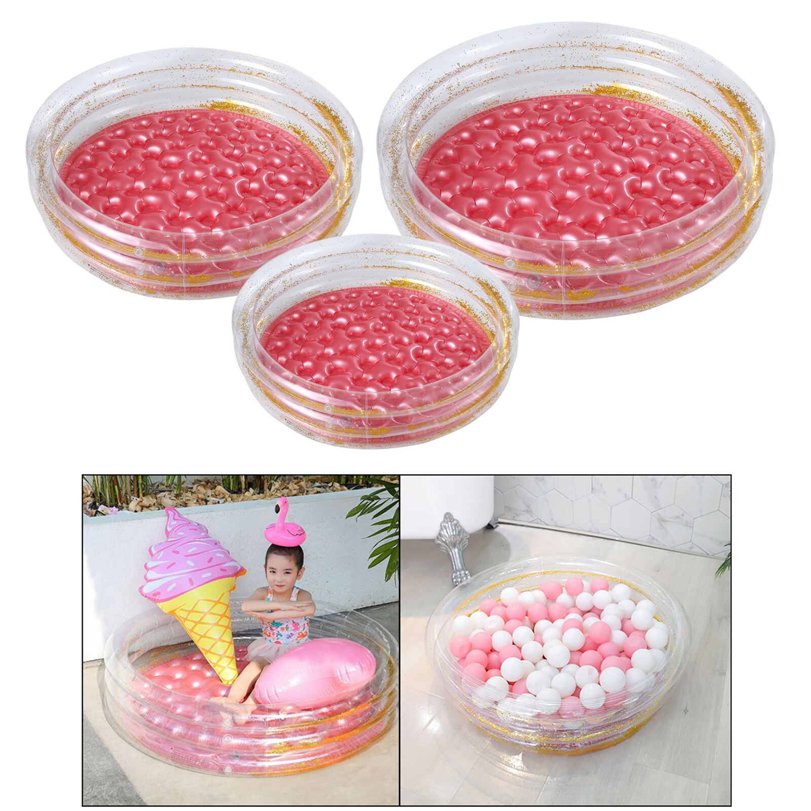 Summer Home Kids Baby Swimming Pool Inflatable Bathing Bathtub Water Fun