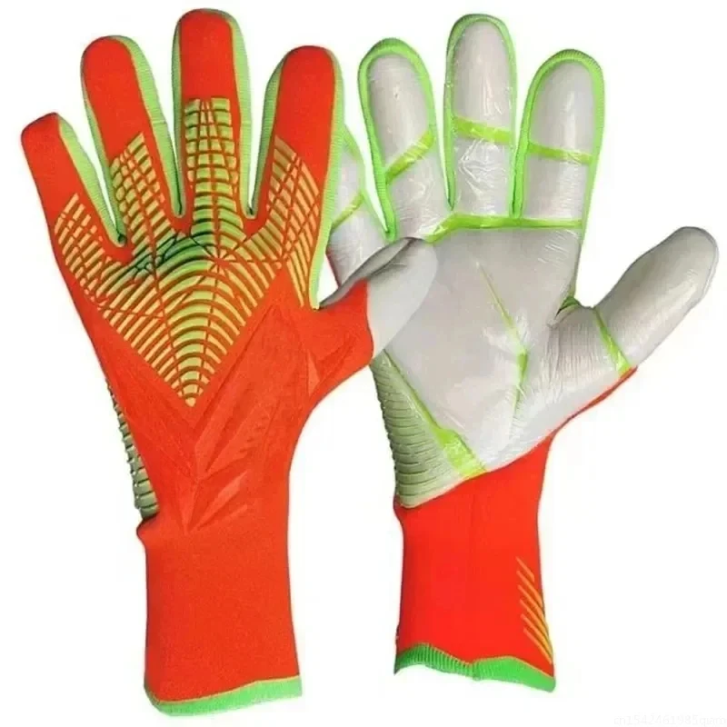 Latex-Torwarthandschuhe, atmungsaktiv, für Fußballtraining, Torwarthandschuh, rutschfest, Fußball-Torwarthandschuhe für Kinder, Jugendliche und Erwachsene: WHITE / M