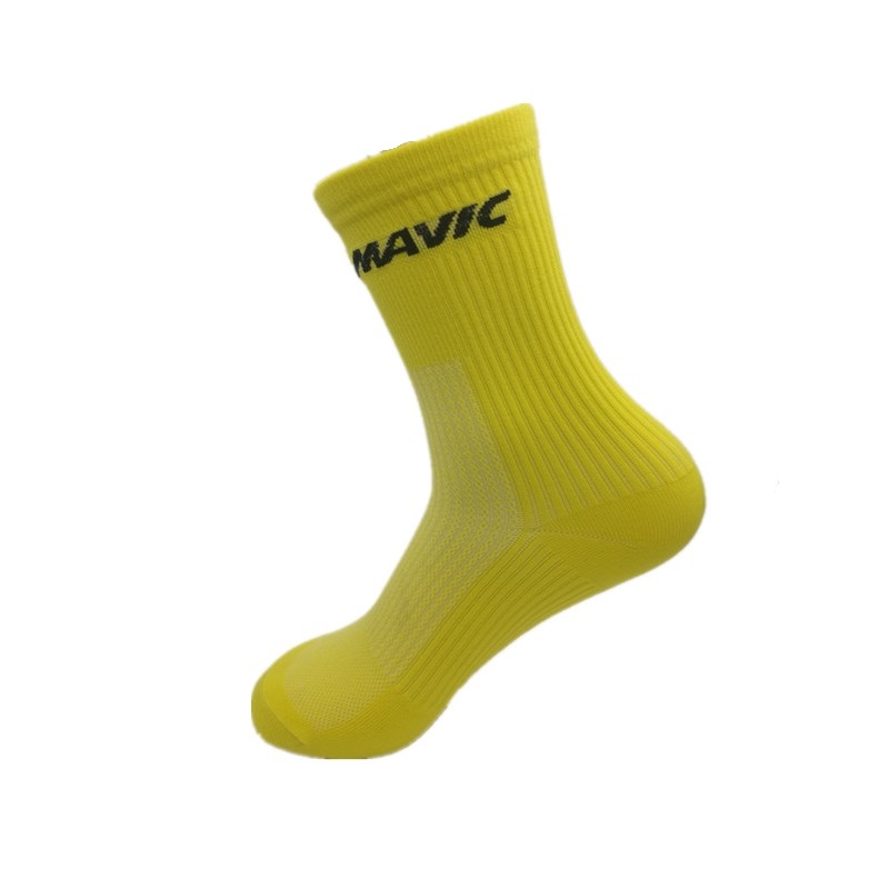 Summer Cycling Sport Socks Men Women Breathable Outdoor Sport Running Climbing Socks: Yellow