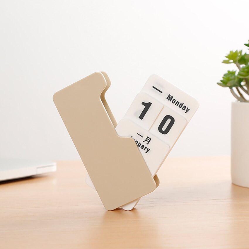 Turntable Table Calendars DIY Perpetual Calendar, Office Desktop Schedule Calendar Planner Art Decoration Ornament