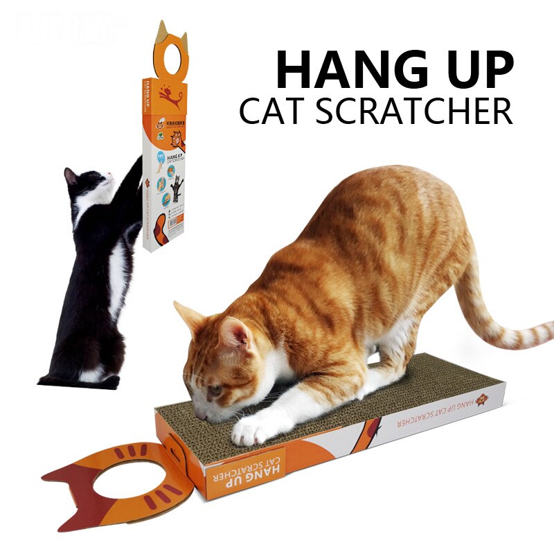 [MPK Store] Hanging Cardboard Scratcher for Cats, Cat Head Cardboard, Scratcher, Scratch Board, Cat Toy