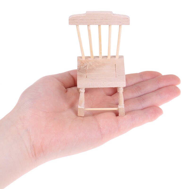 1:6 1:12 Miniatuur Poppenhuis Mini Hoge Tafel Stoel Poppenhuis Meubels Pretend Play Speelgoed Accessoires Voor Poppenhuis Decals