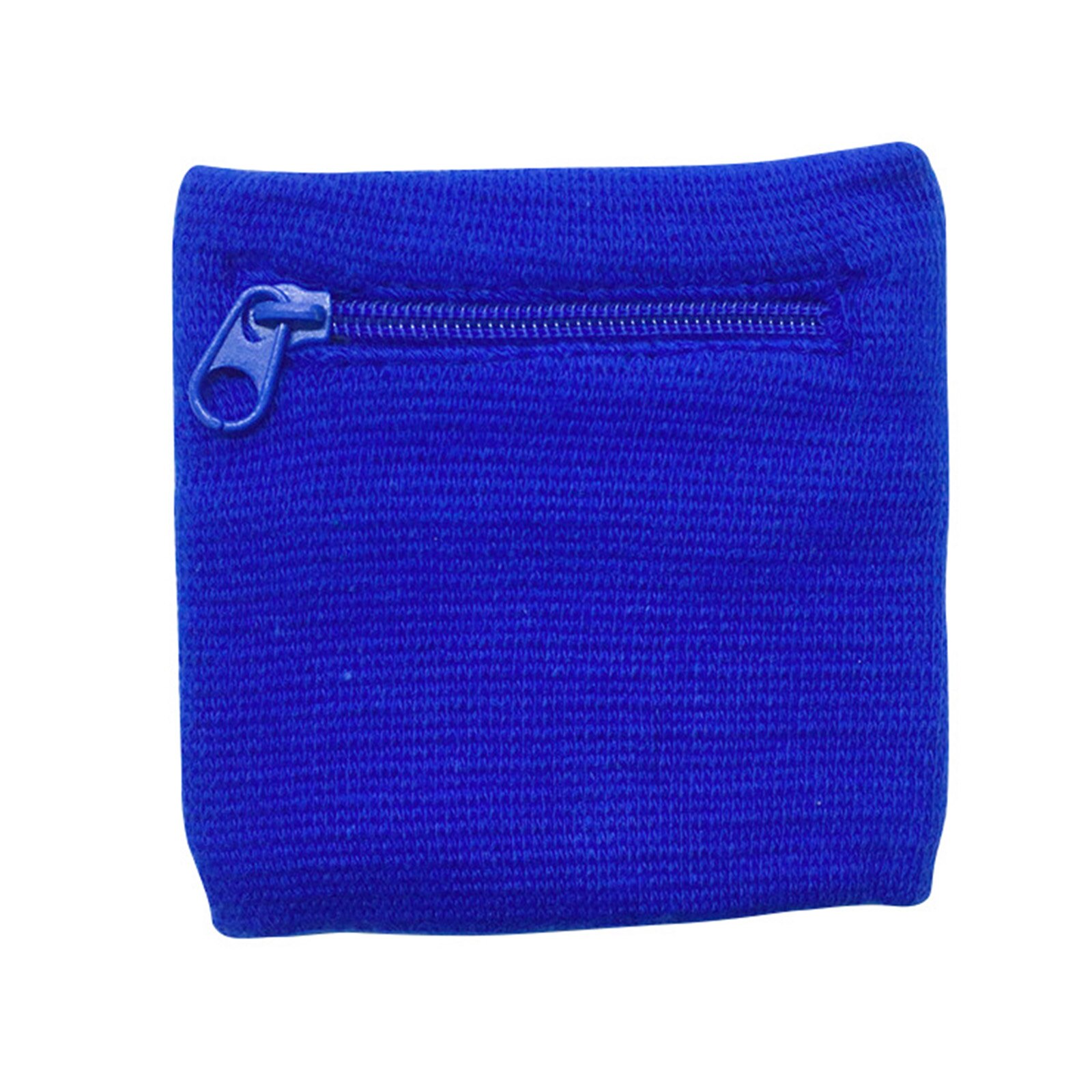 Dames heren portemonnees reis zweetband hardloop pols portemonnee sleutel sport polsband met ritsvak 8*8cm: Koningsblauw