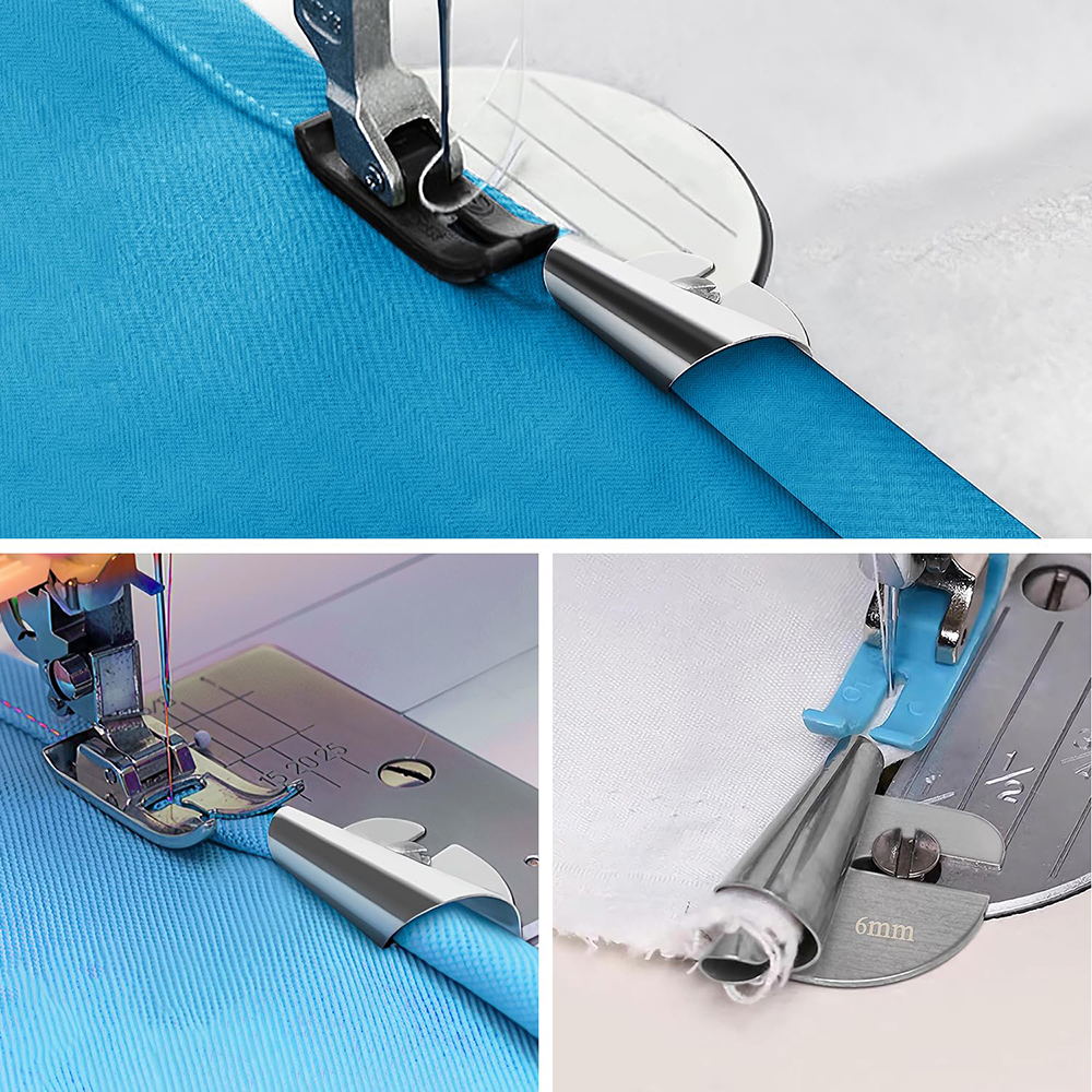 1pc Sewing Rolled Hemmer Foot Sewing Machine Presser Foot Home Industrial Curved Scroll Hemmer Foot for Sewing Machine Tools