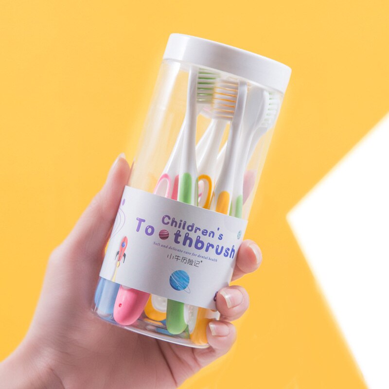 8 pz/set setole morbide bambini svegli spazzolino da denti piccolo fungo cartone animato Silicone spazzola testa bambino bambini dentale igiene orale cura: Default Title