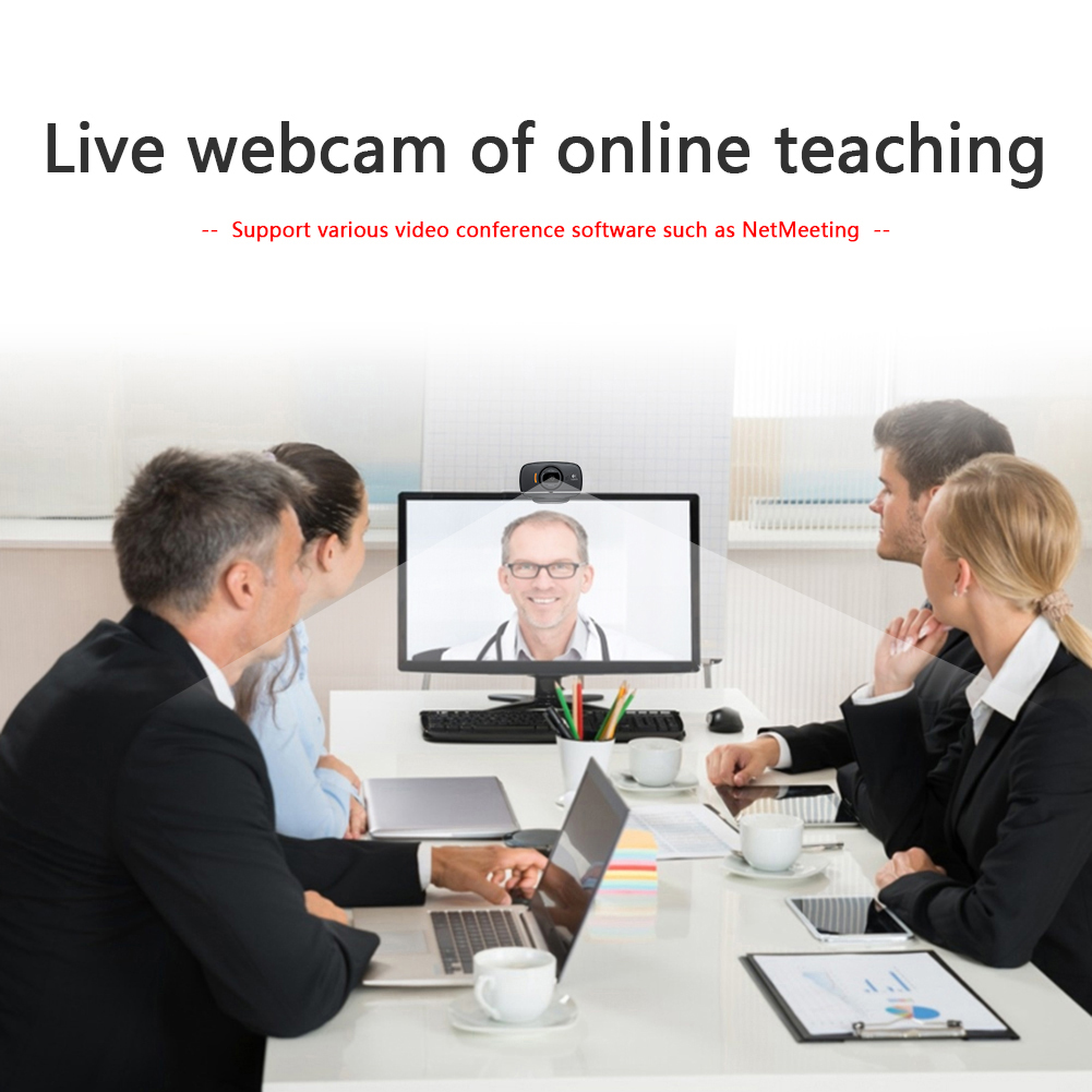 Logitech B525/C525 720P HD Webcam with Mic Rotatable Computer Desktop Laptop Auto Focus Web Camera for Video Calling Conference