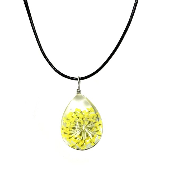 Runde Löwenzahn getrocknete Blume Anhänger Halskette Charme natürliche Löwenzahn Glas Cabochon transparent Glücklich Wunsch Glaskugel Schmuck: Rost verrotten