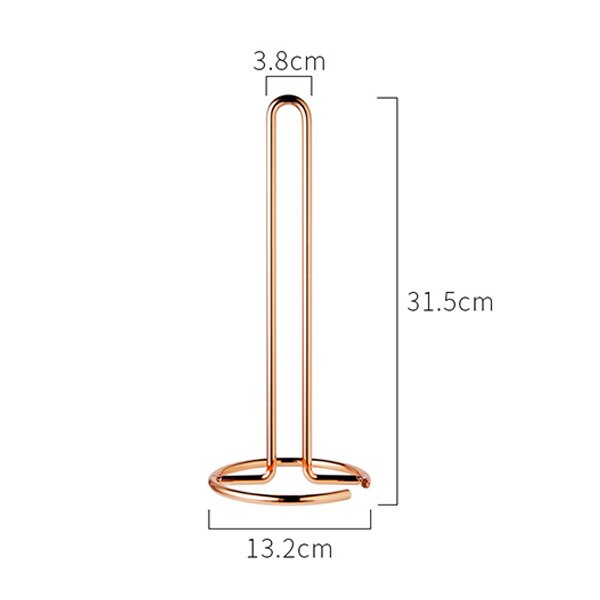 Paper Towel Holder Stainless Steel Standing Tissue Stand Rose Gold Kitchen Bathroom Napkins Rack Home Table Accessories: rose gold