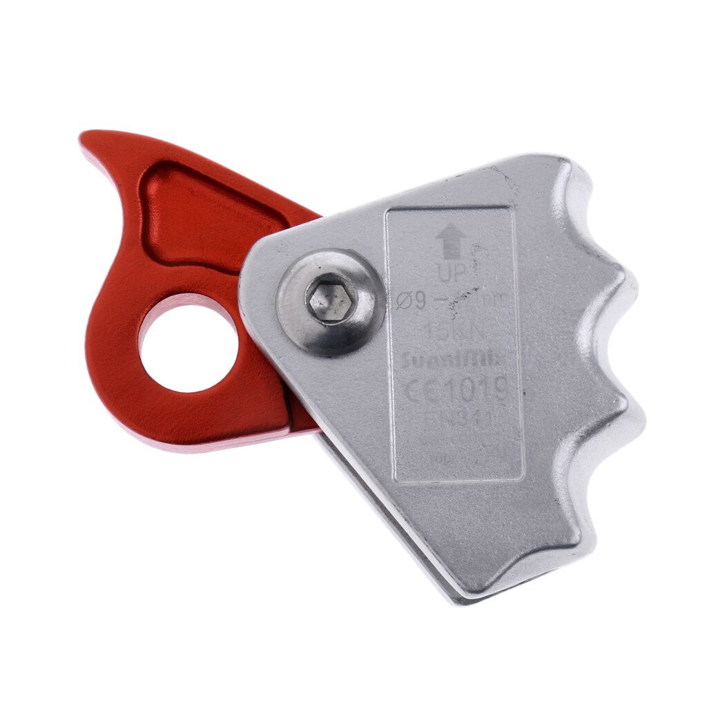 15KN Lightweight Aviation Aluminum Rock Climbing Tree Arborist Rigging Abseiling Rope Grab Protecta Fits 9-12mm Rope: Default Title