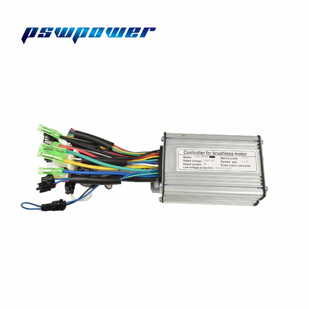 36V/48V 350W Brushless DC Sine Wave Controller ebike Electric Bicycle Hub Motor Controller with right output