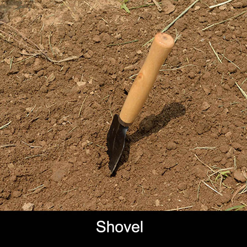 3pcs Mini Shovel Rake Spade Set Garden Planting Tools Kit Gardening Supplies For Plants Bonsai Miniature