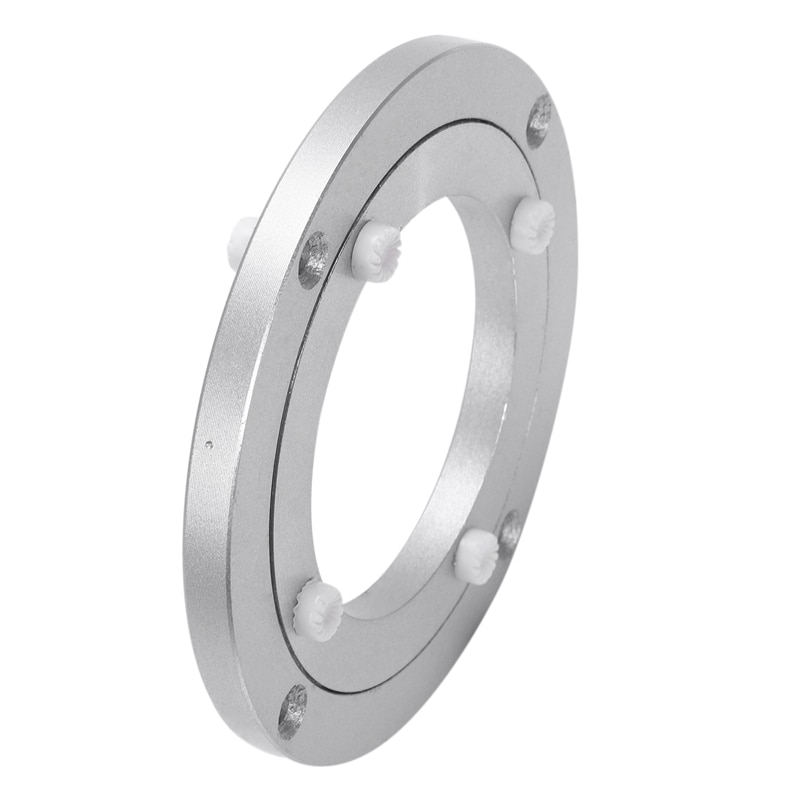 Aluminium Rotating Turntable Bearing Swivel Plate 5 Inch Silver