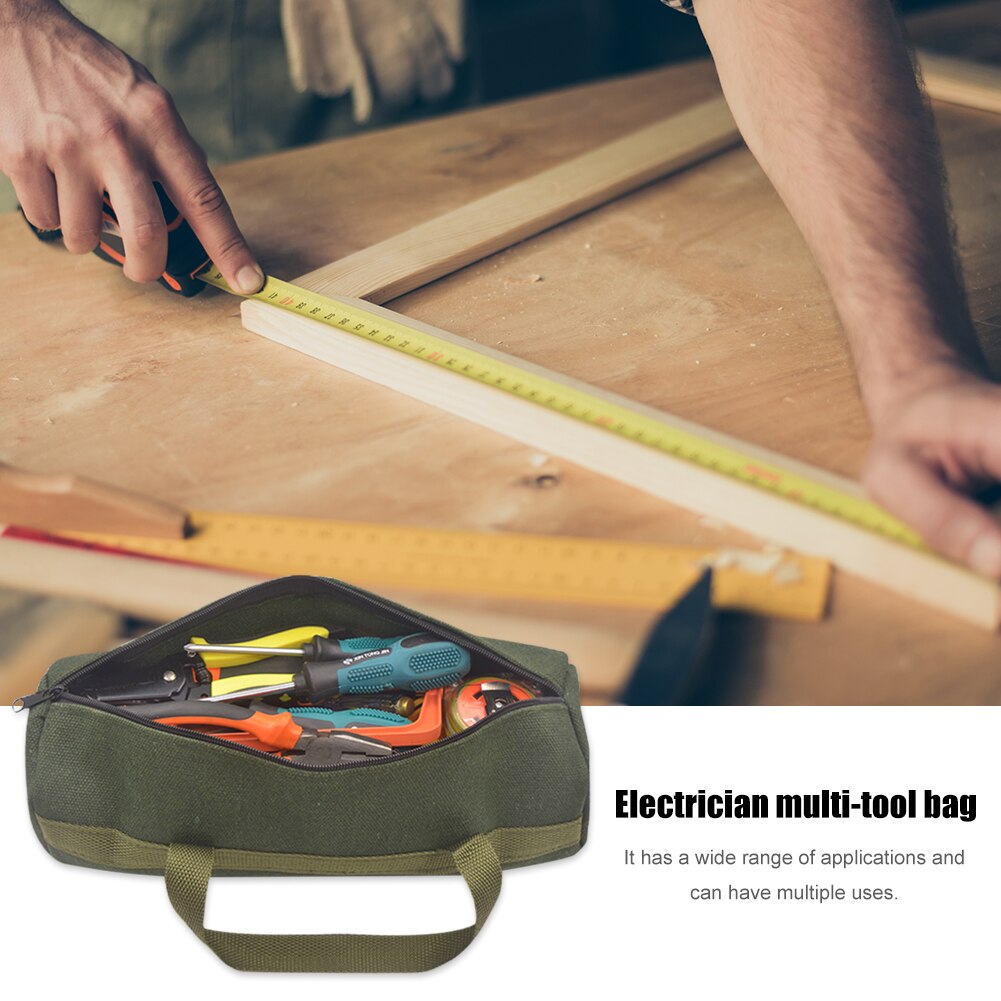 Multi-function Tool Kit Maintenance Bag Portable Large Thick Canvas Electrical Repair Tool Storage Organizer Bag
