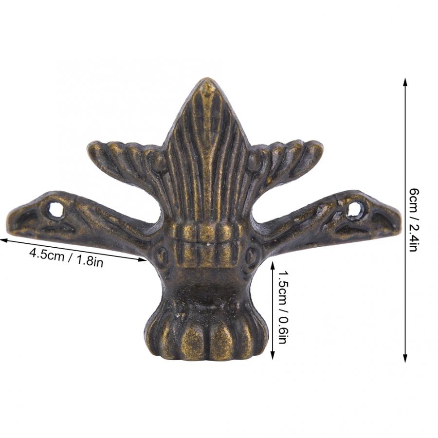 4PCS Antique Wood Box Feet Leg Furniture Decorative Bracket For Furniture Hardware