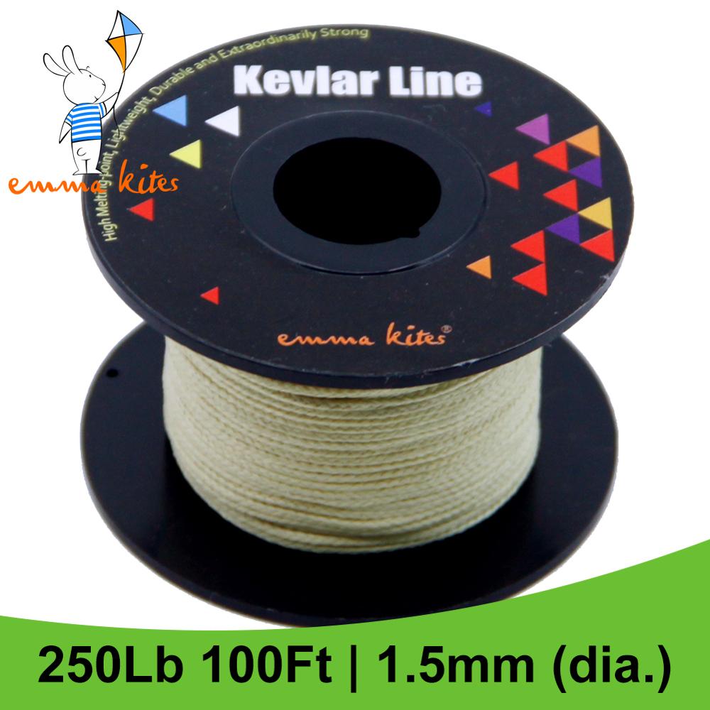 250lb 100ft Kevlar 1mm Linea Intrecciata Linea di Pesca per la Pesca Aquilone Linea di Corda Campeggio Backpackinng Attività tutto'aria Aperta