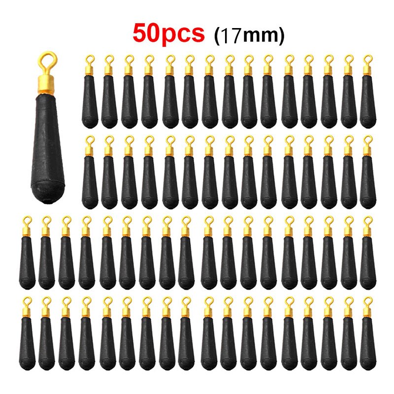 10-100pcs Copper Head Rubber Bobber Drift Fishing Floats Seat Vertical Fishing Float Rotation Buoy Seat Bobber Accesories: 17mm 50PCS