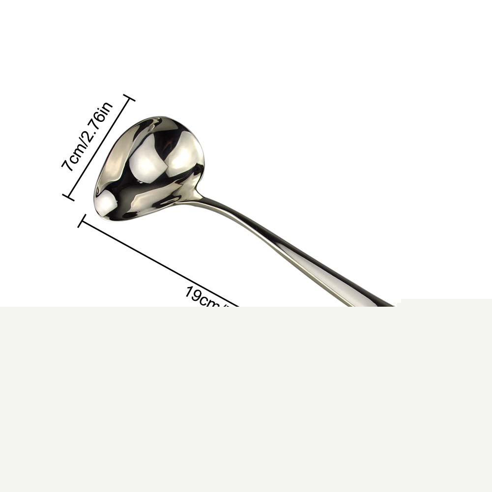 1pc Stainless Steel soup sauce spoon small Silver coffee cake Spoons Delicate Cutlery Kitchen Tools Soup Ladle