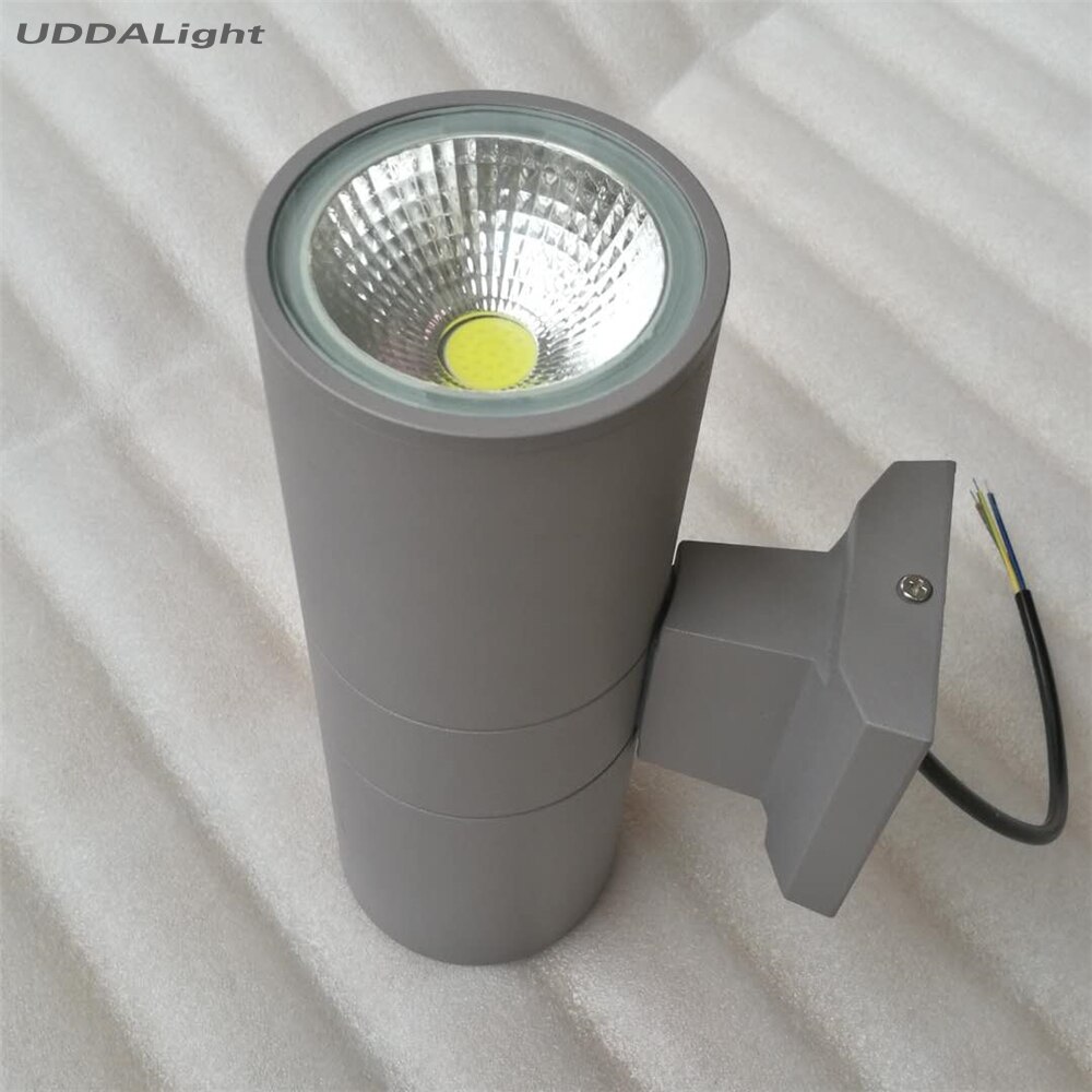 Led-Wand Im Freien Licht Up Down IP65 Lichter auf Die Wand Wasserdicht 20W Garten Veranda Schwarz Grau Außen Leuchte 90MM