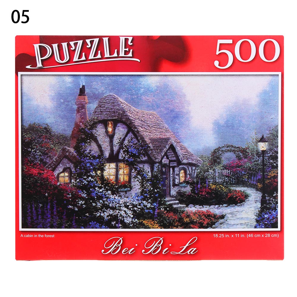 500 stück Bildungs Puzzle Puzzle Dekompression Spiel Erwachsene Rätsel Spielzeug Landschaften Rätsel Wohnkultur: 5