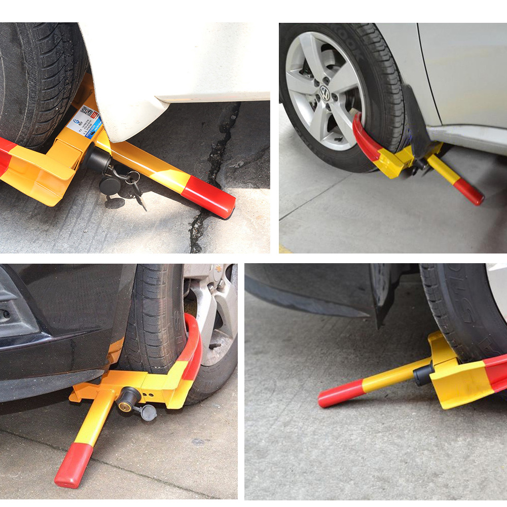 Car Truck Tire Lock Anti-Theft Lock Portable Heavy Duty Wheel Clamp Lock Tire Claw Trailer Auto Universal fitment Car Accessorie