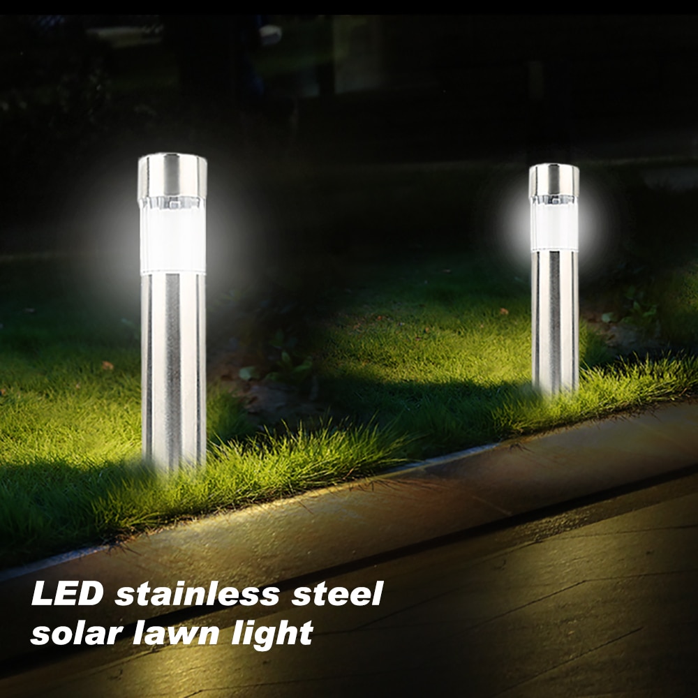 Waterproof Stainless Steel LED Solar Lawn Lamp Outdoor Decorative Ground Garden Light for Landscape Patio Path Lamp