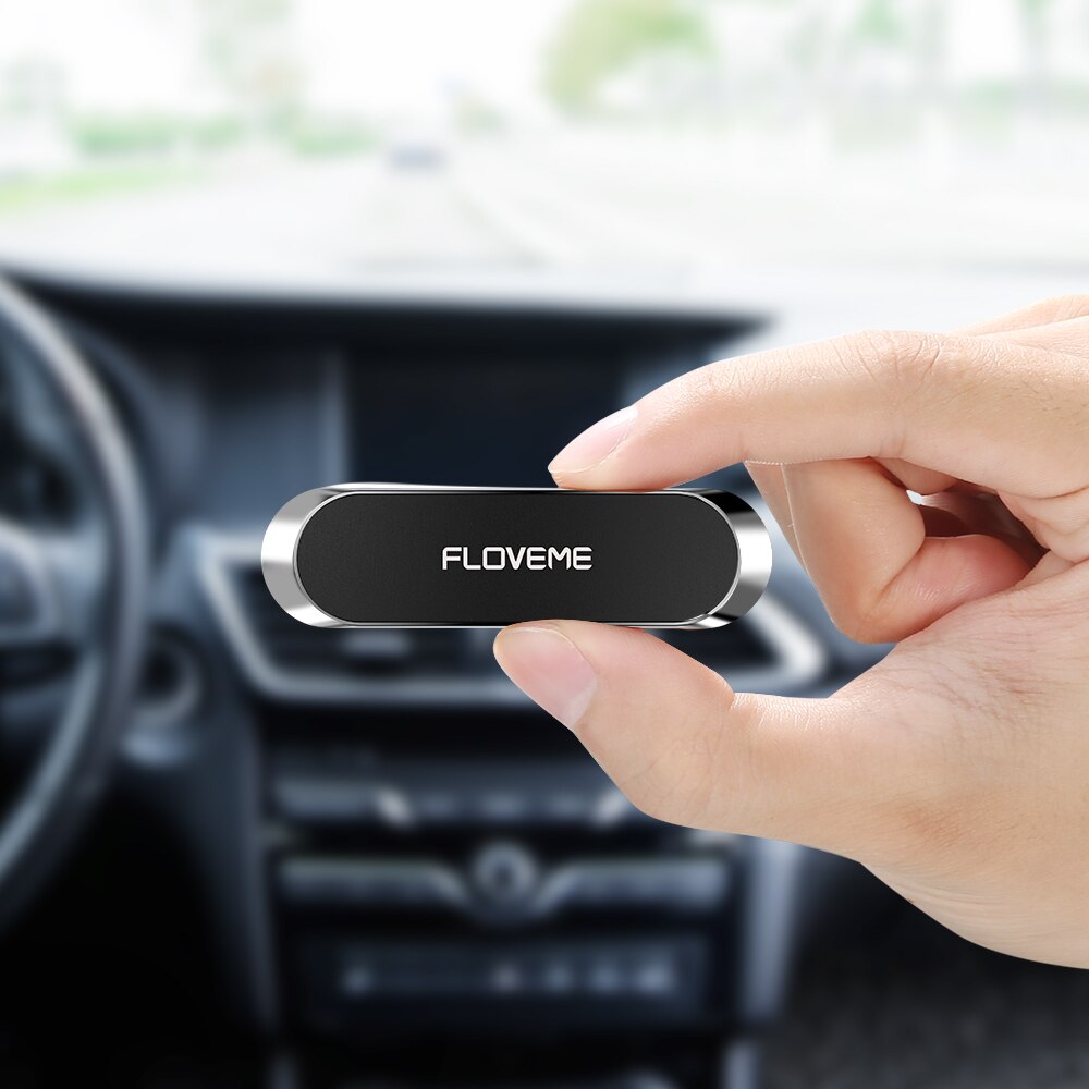 FLOVEME Metal Magnetic Car Phone Holder Mini Air Vent Magnet Mount Mobile Support Smartphone Stand For iPhone 11 Pro 8 7 Samsung: Magnetic Stripe