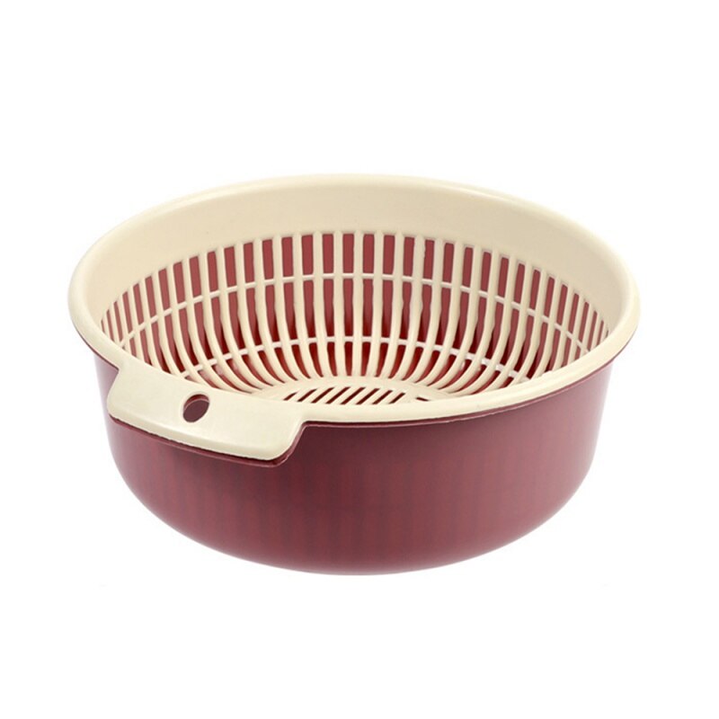 Kitchen Supplies Kitchen Double Drain Basket Fruit Vegetable Washing Strainer Collapsible Drainer kitchen Gadgets AndAccessories