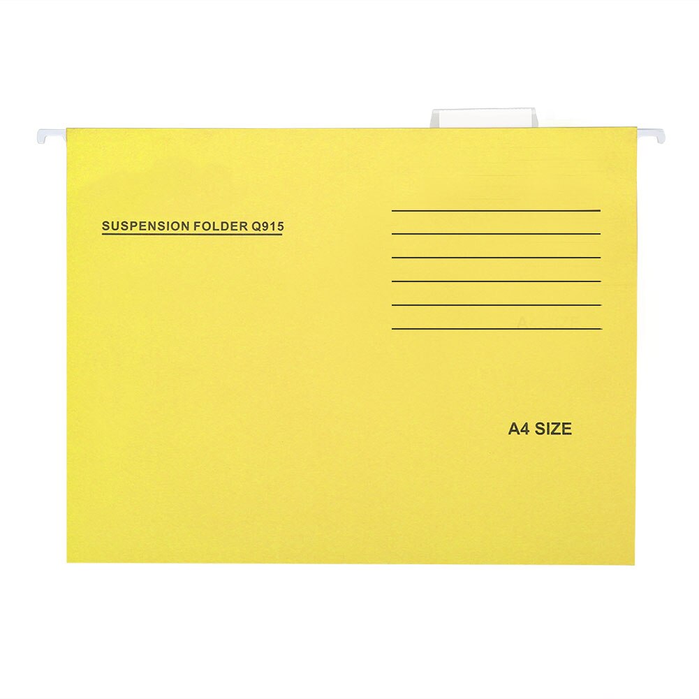 Hanging File Folders Adjustable Student Filing Products Office Supplies Business Letter Universal Organizer Document: Yellow